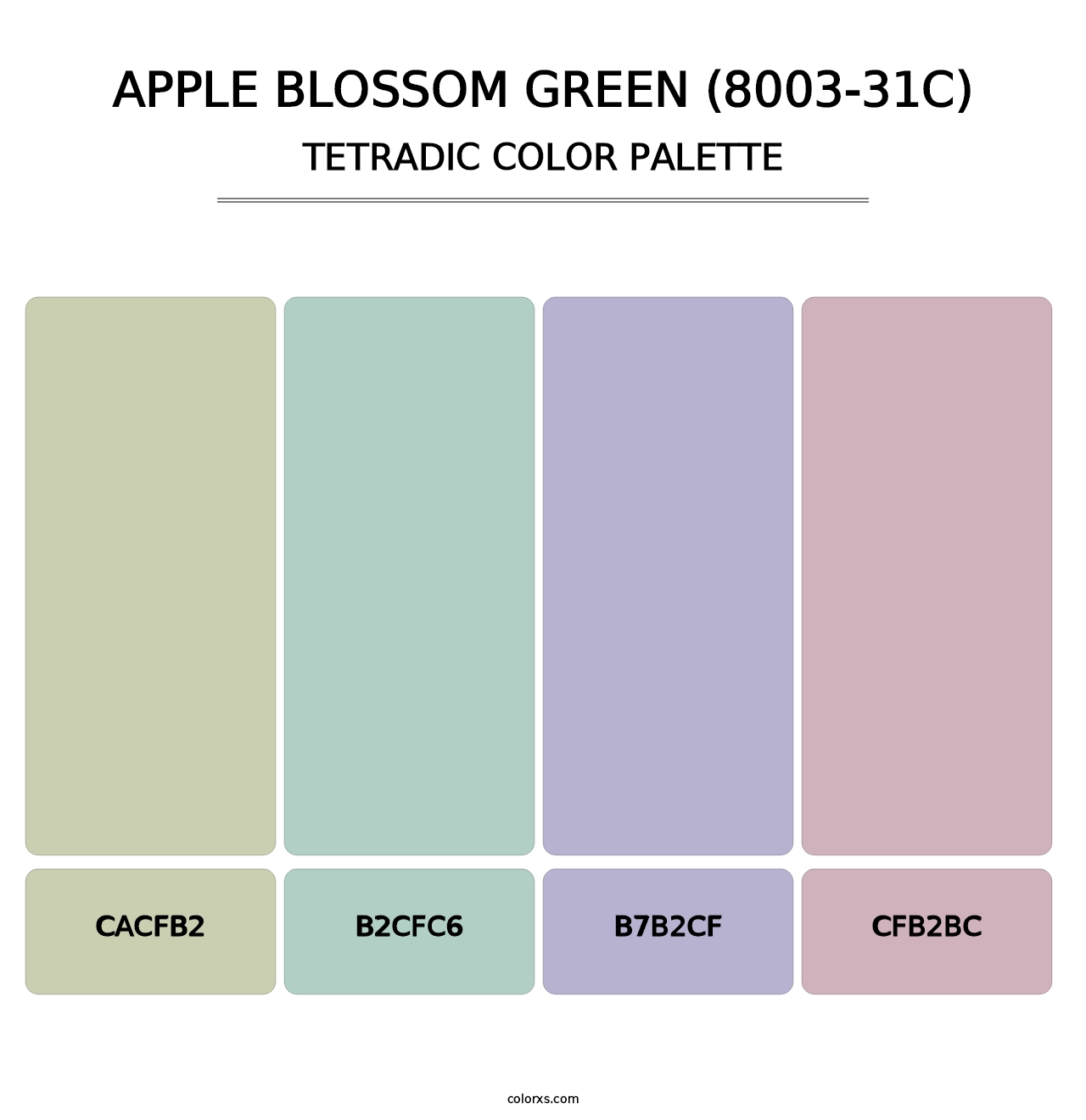 Apple Blossom Green (8003-31C) - Tetradic Color Palette