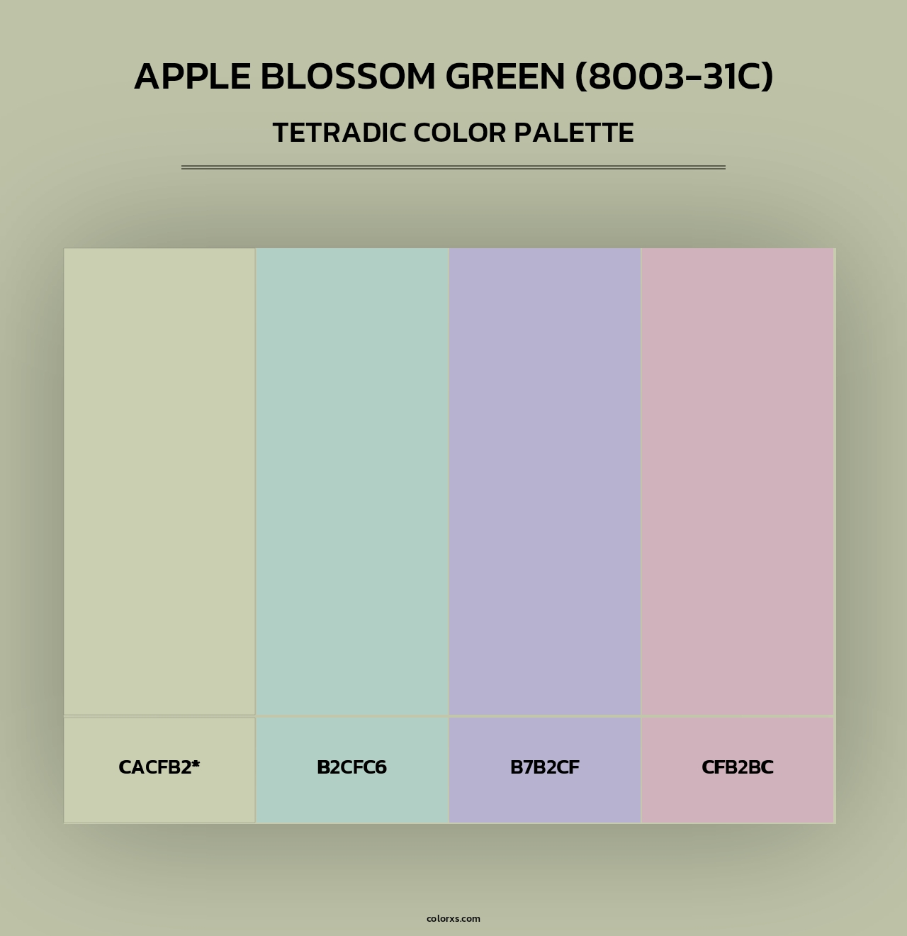 Apple Blossom Green (8003-31C) - Tetradic Color Palette