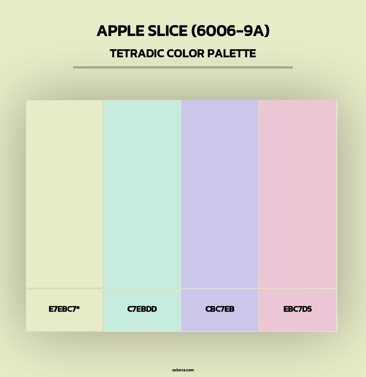 Apple Slice (6006-9A) - Tetradic Color Palette