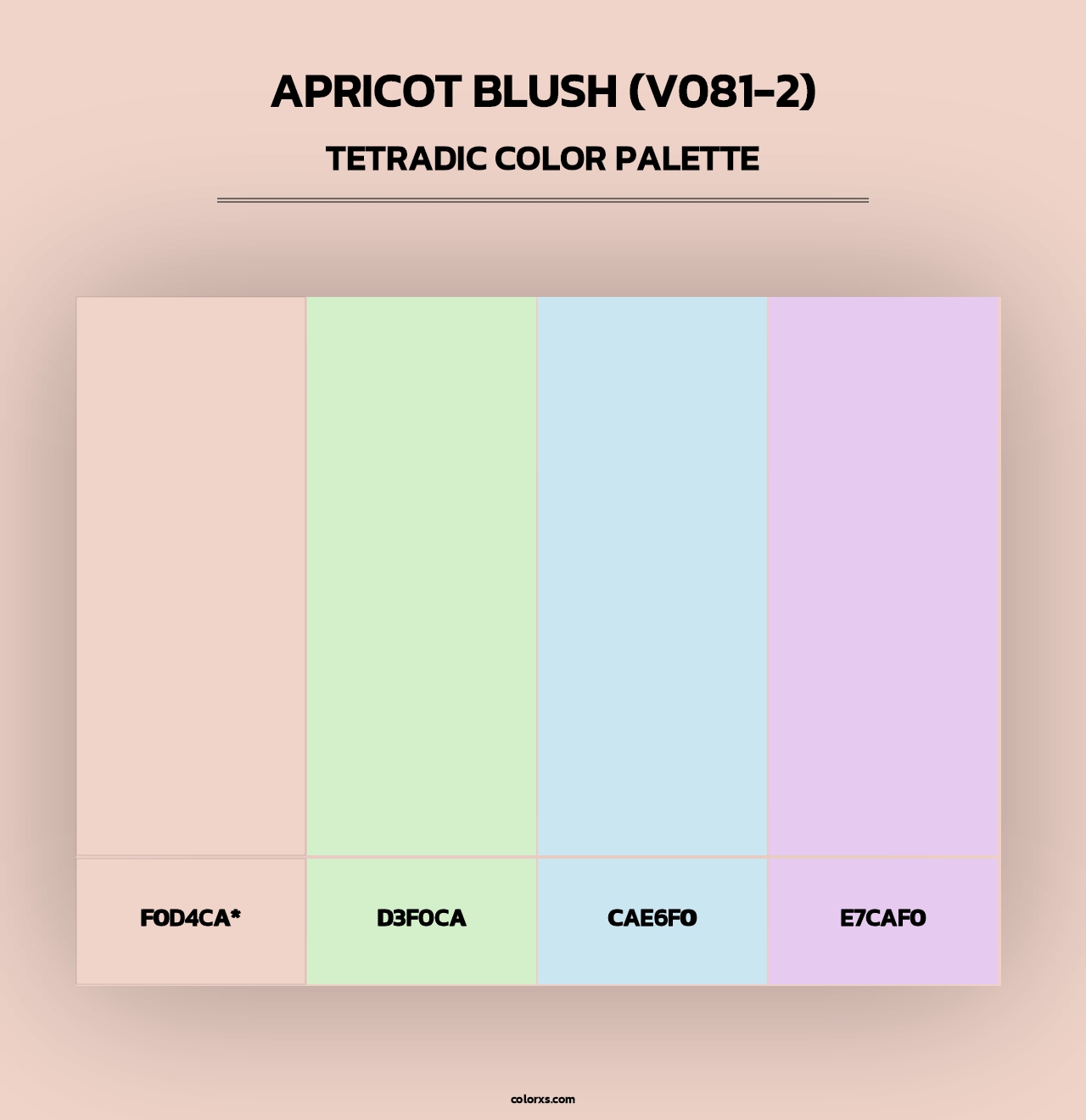 Apricot Blush (V081-2) - Tetradic Color Palette