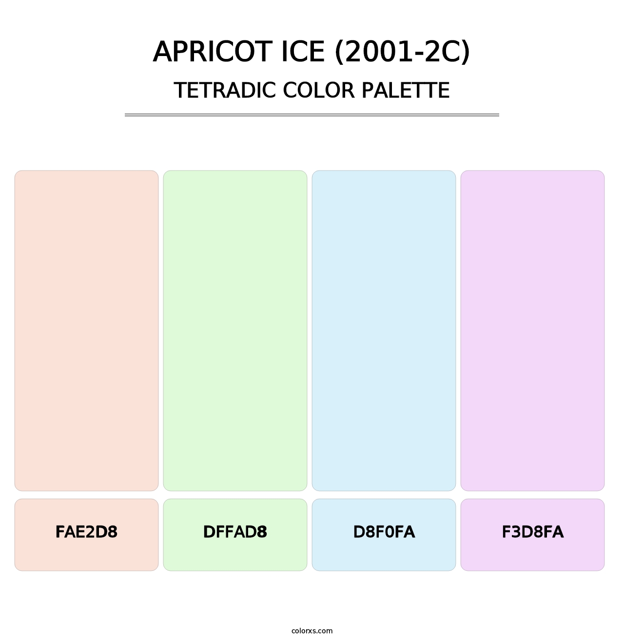 Apricot Ice (2001-2C) - Tetradic Color Palette
