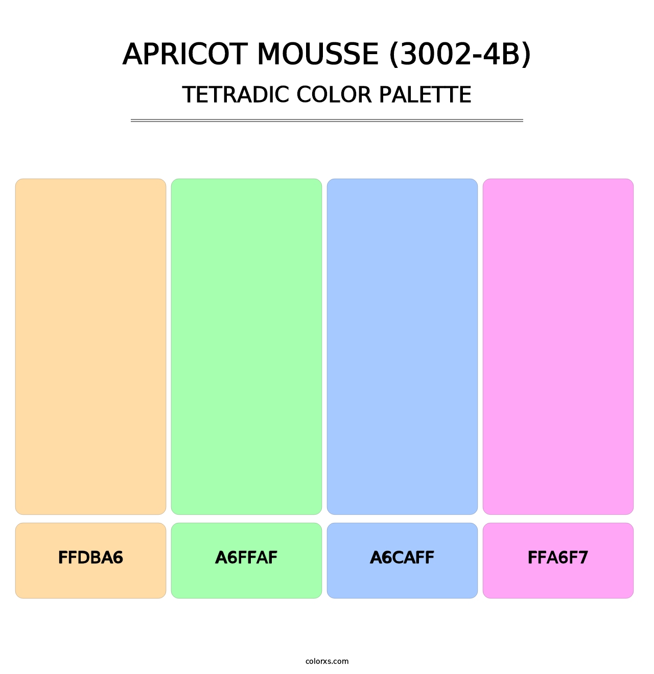 Apricot Mousse (3002-4B) - Tetradic Color Palette