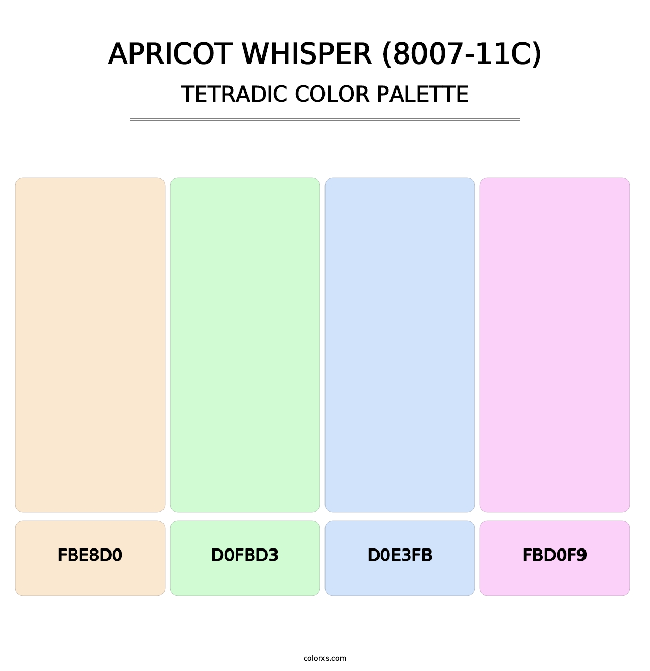 Apricot Whisper (8007-11C) - Tetradic Color Palette