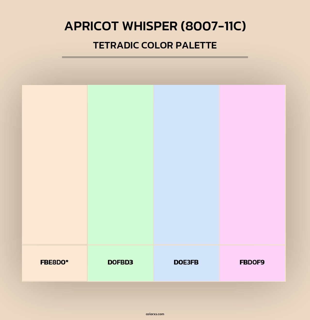 Apricot Whisper (8007-11C) - Tetradic Color Palette