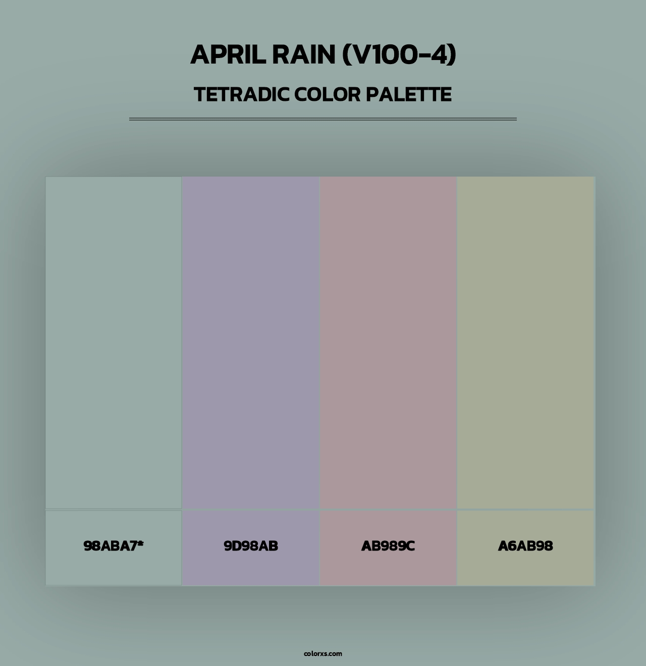 April Rain (V100-4) - Tetradic Color Palette