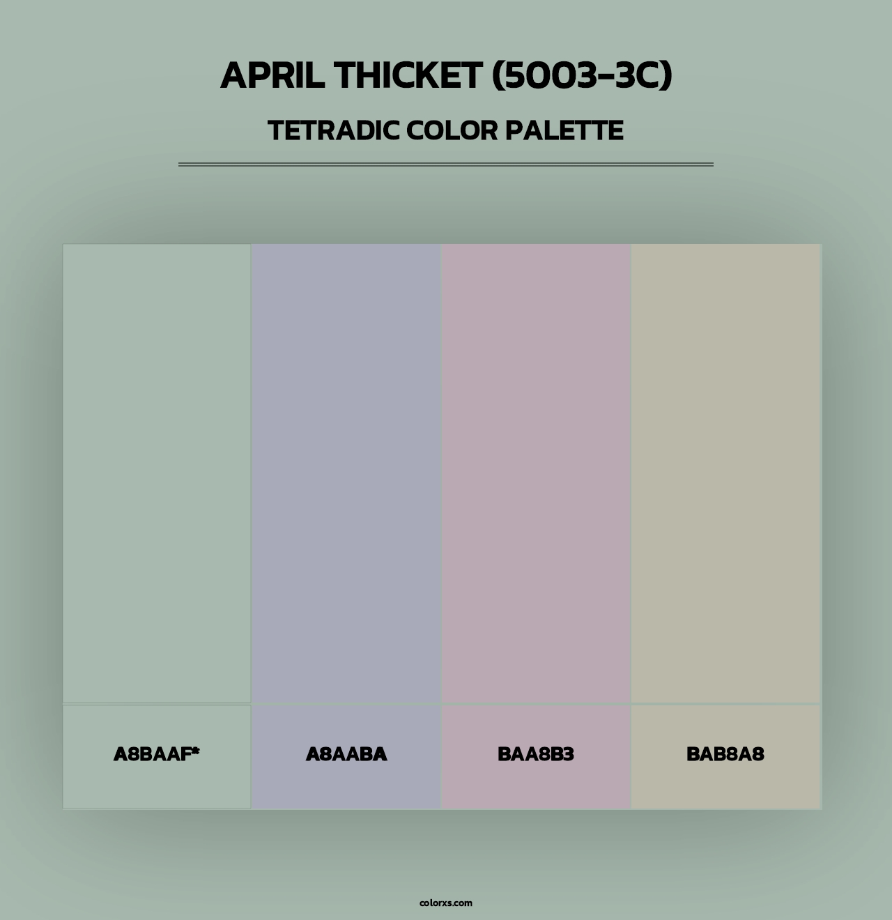 April Thicket (5003-3C) - Tetradic Color Palette