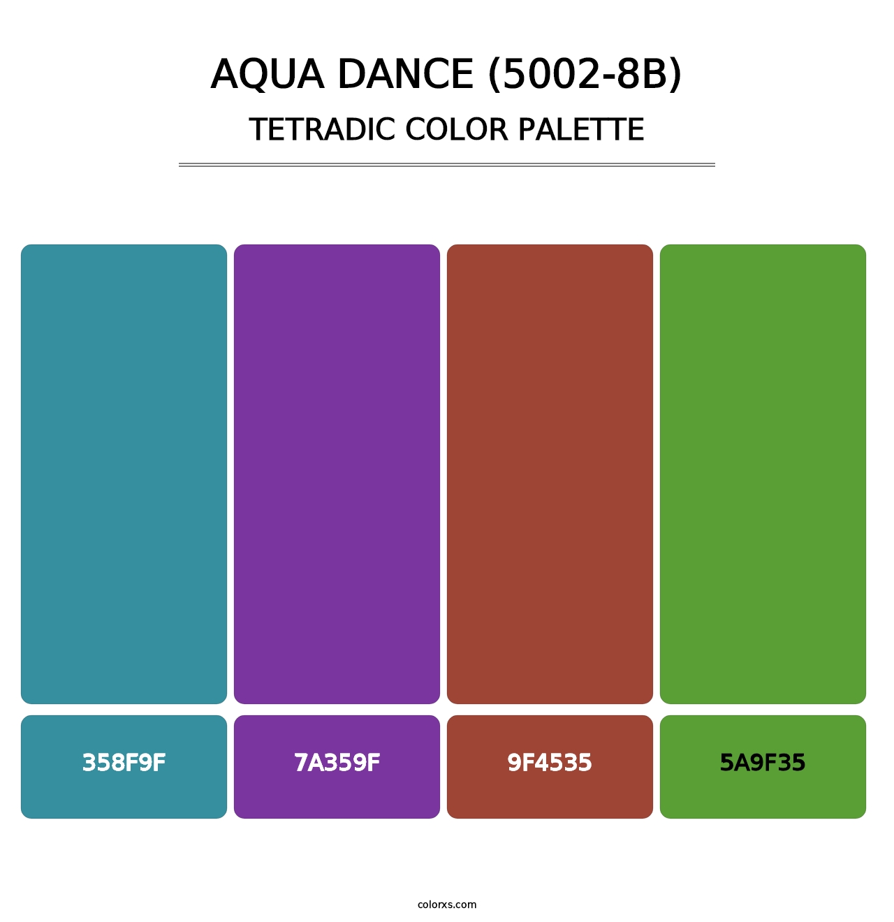 Aqua Dance (5002-8B) - Tetradic Color Palette