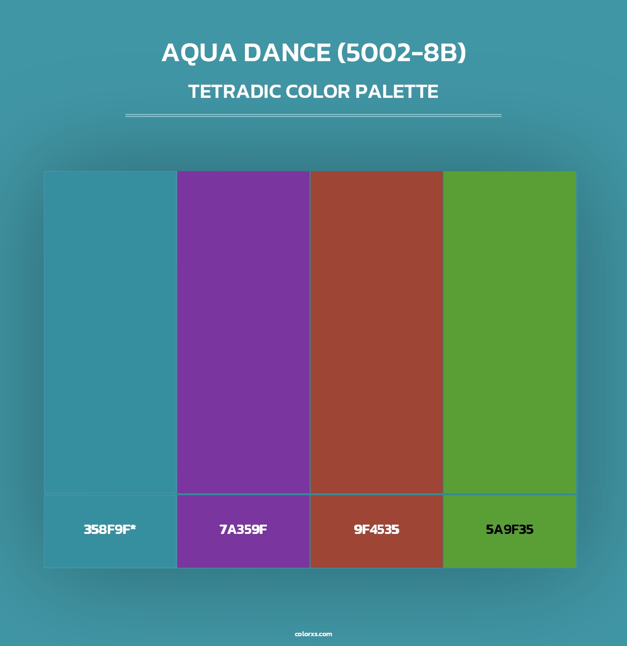 Aqua Dance (5002-8B) - Tetradic Color Palette