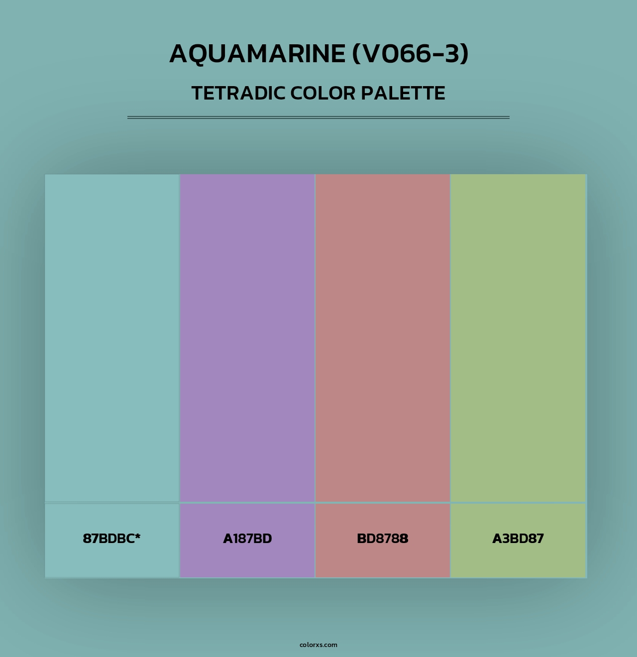 Aquamarine (V066-3) - Tetradic Color Palette