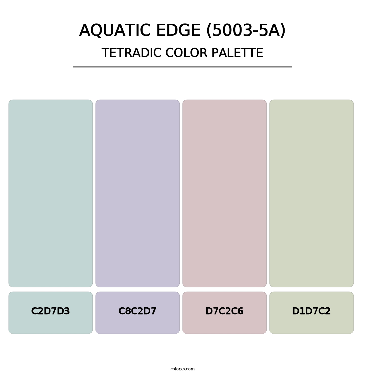Aquatic Edge (5003-5A) - Tetradic Color Palette