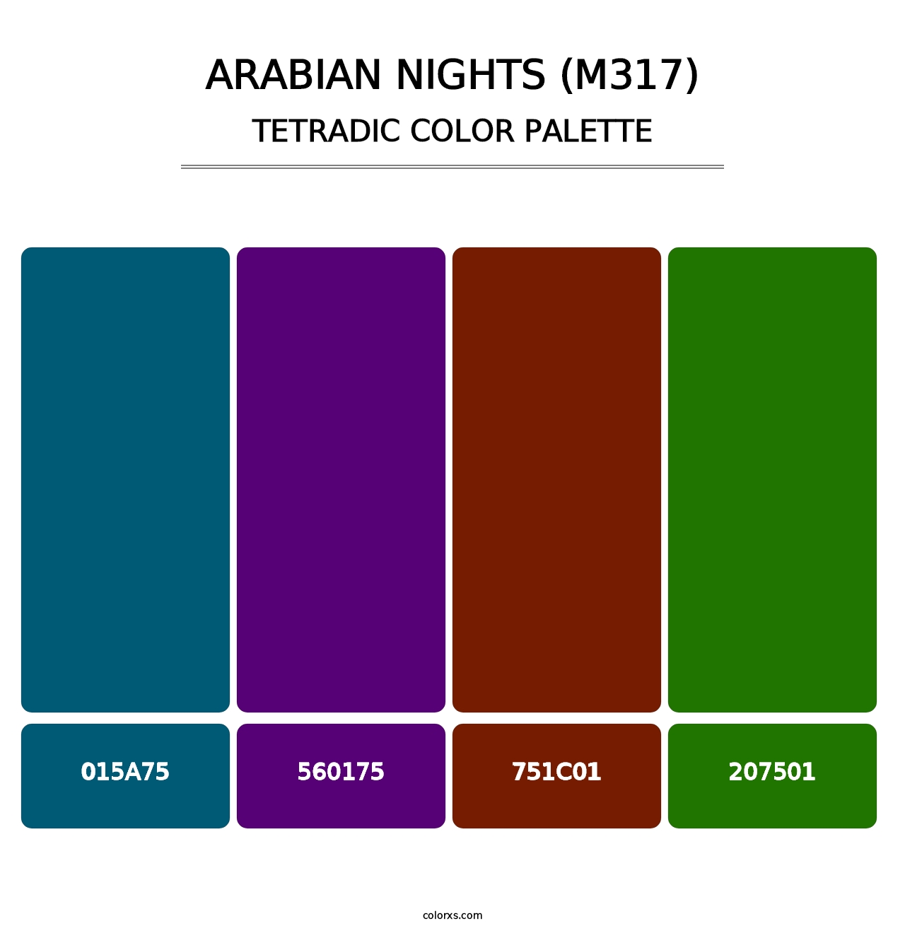 Arabian Nights (M317) - Tetradic Color Palette