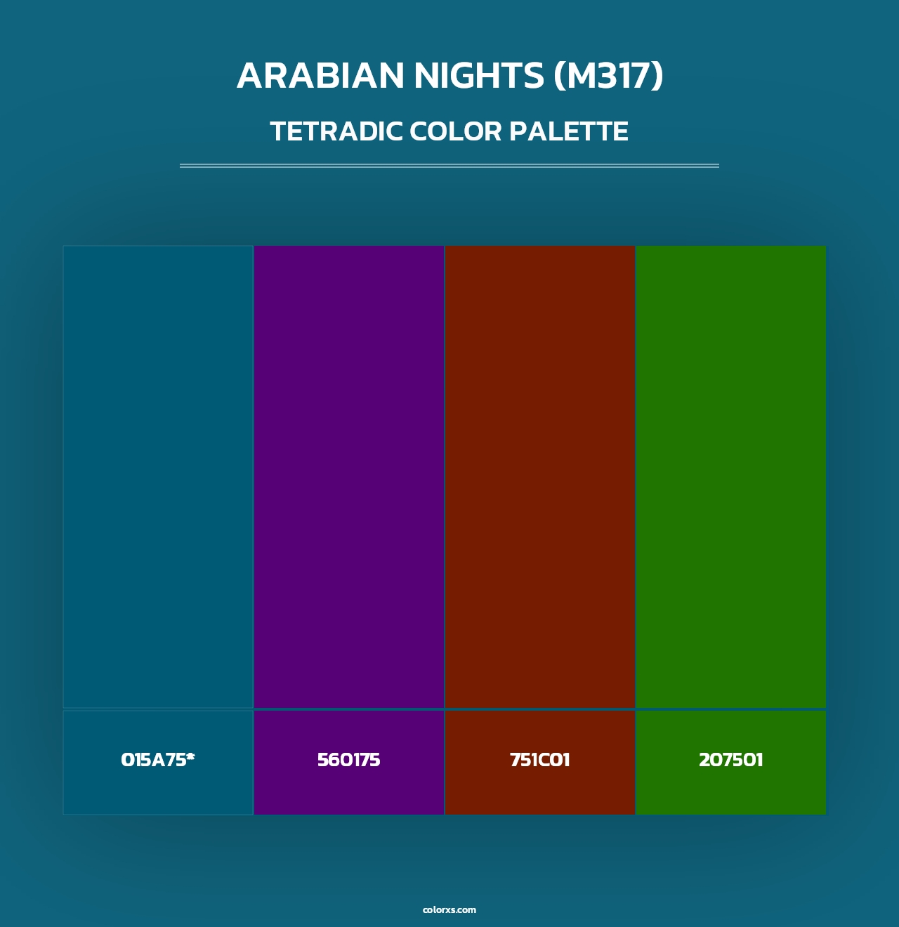 Arabian Nights (M317) - Tetradic Color Palette