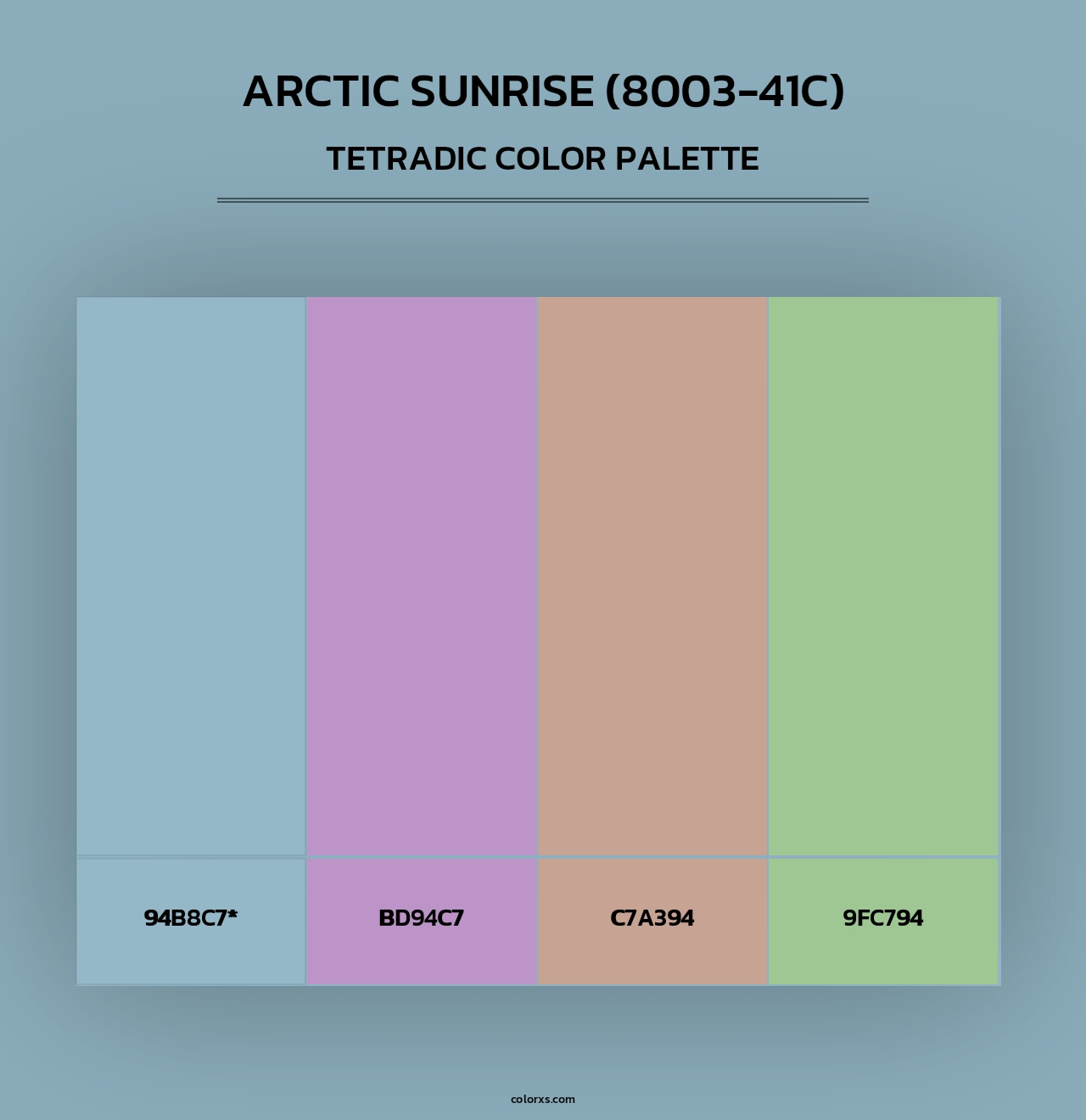 Arctic Sunrise (8003-41C) - Tetradic Color Palette
