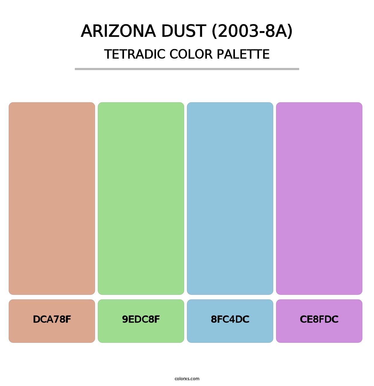 Arizona Dust (2003-8A) - Tetradic Color Palette