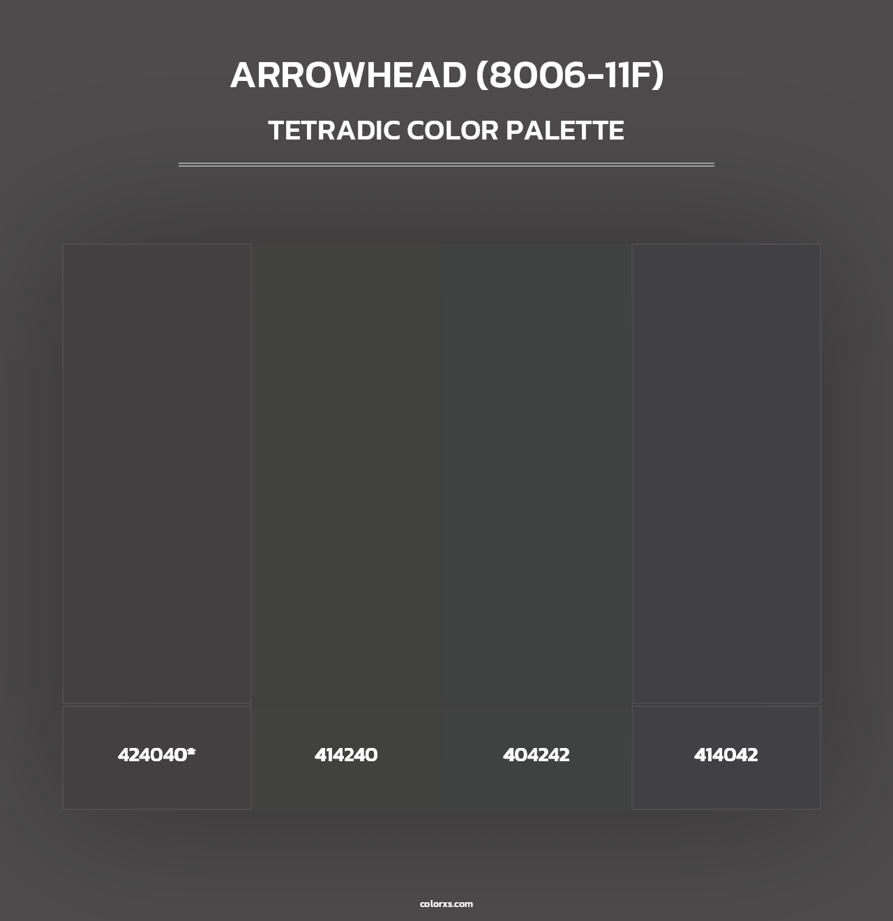 Arrowhead (8006-11F) - Tetradic Color Palette