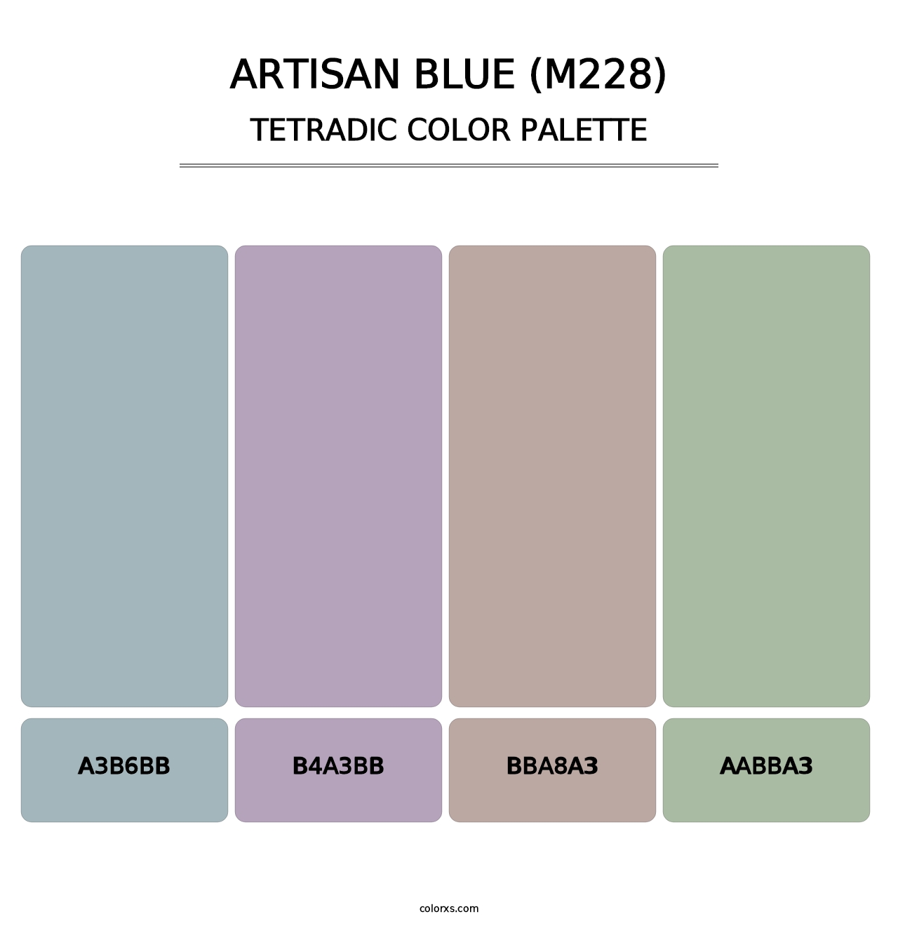 Artisan Blue (M228) - Tetradic Color Palette