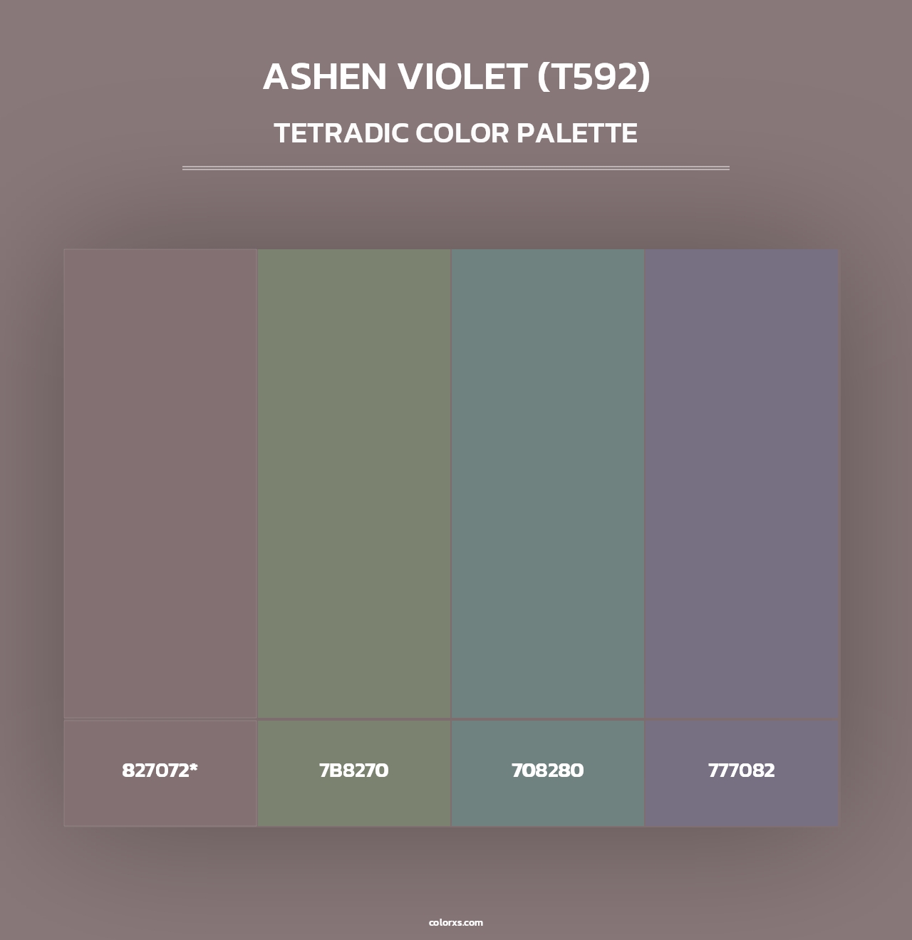 Ashen Violet (T592) - Tetradic Color Palette