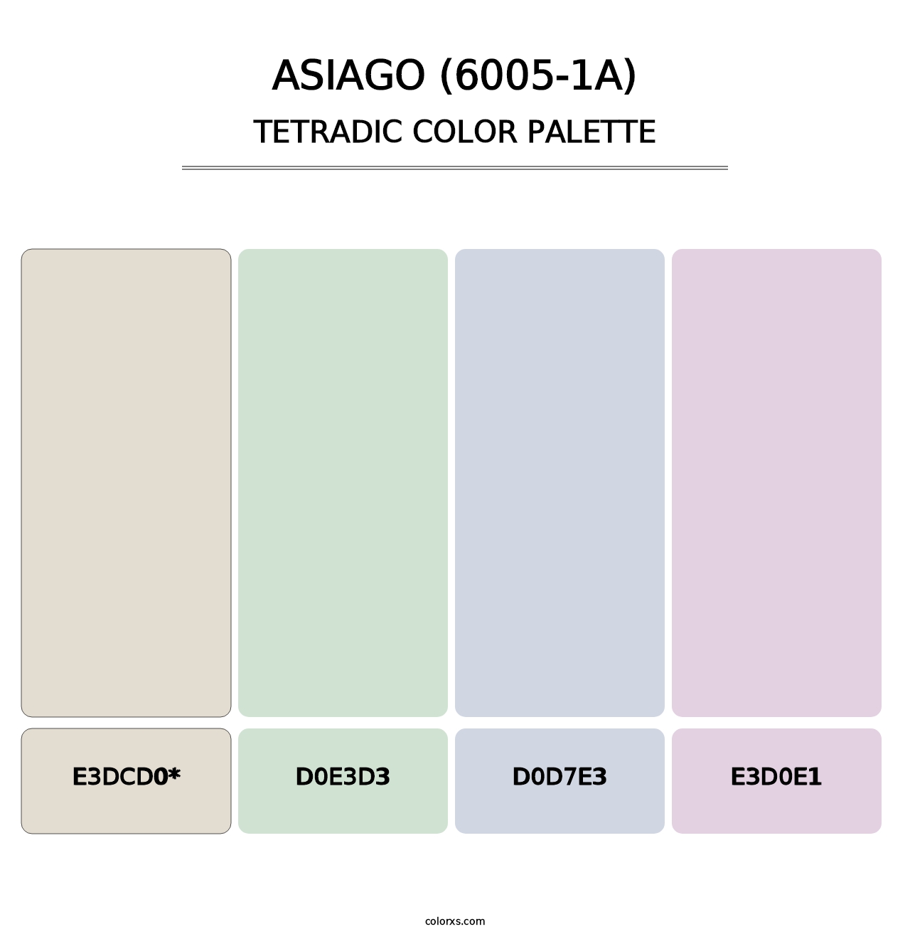 Asiago (6005-1A) - Tetradic Color Palette