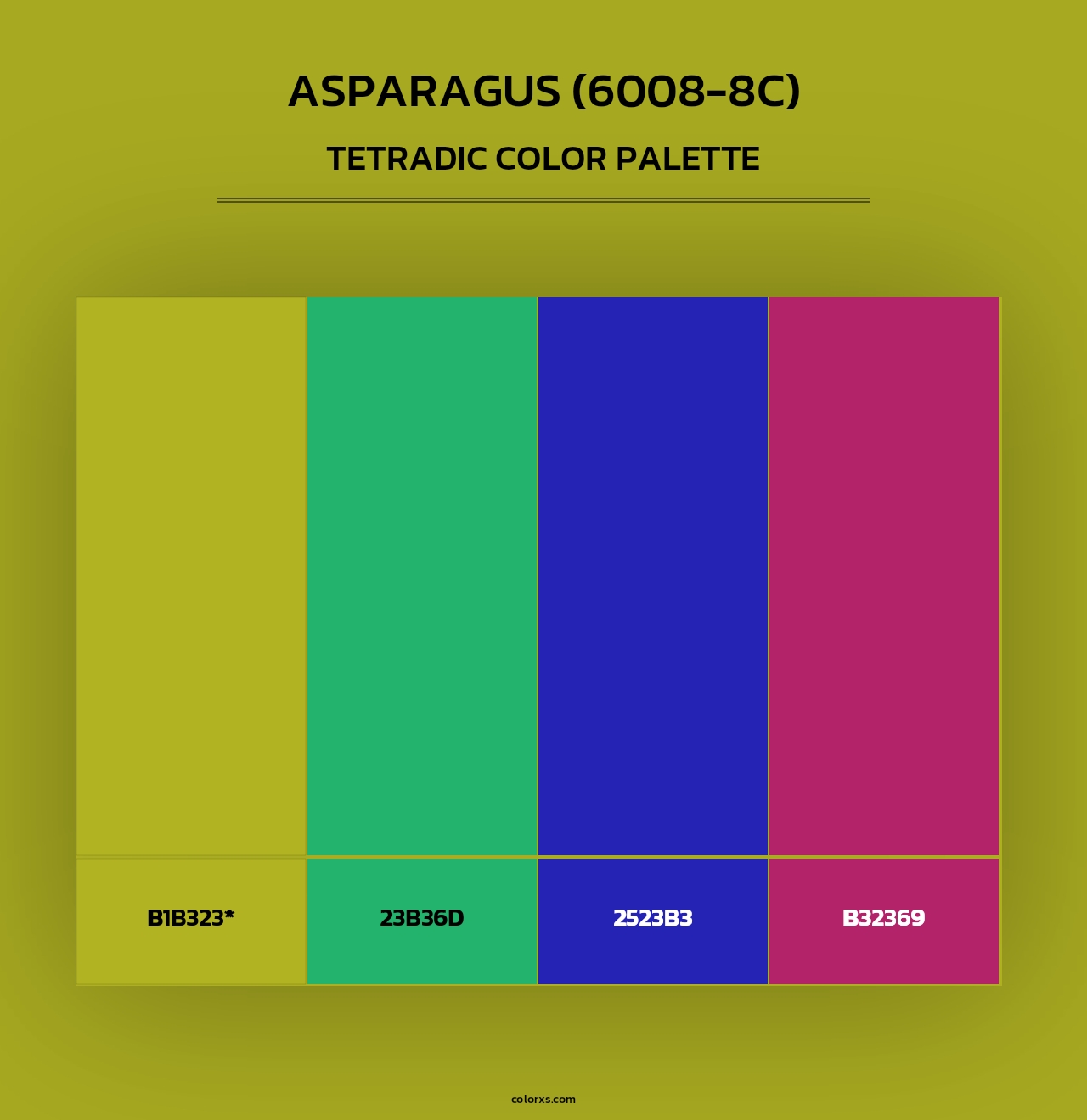 Asparagus (6008-8C) - Tetradic Color Palette