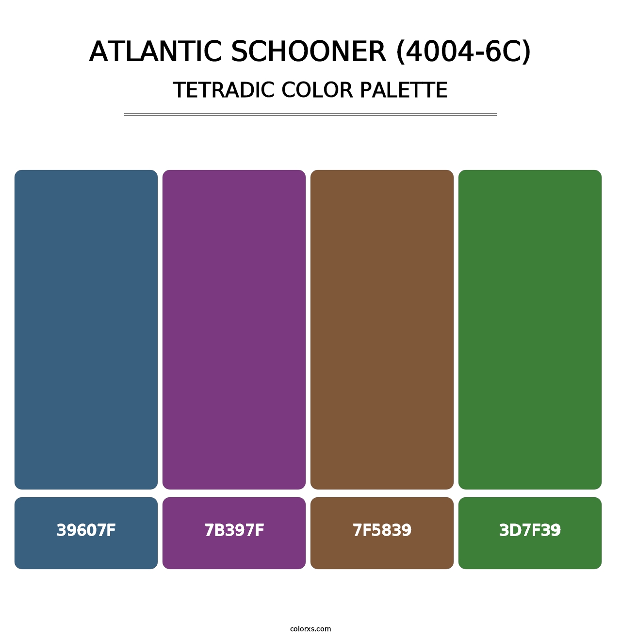 Atlantic Schooner (4004-6C) - Tetradic Color Palette