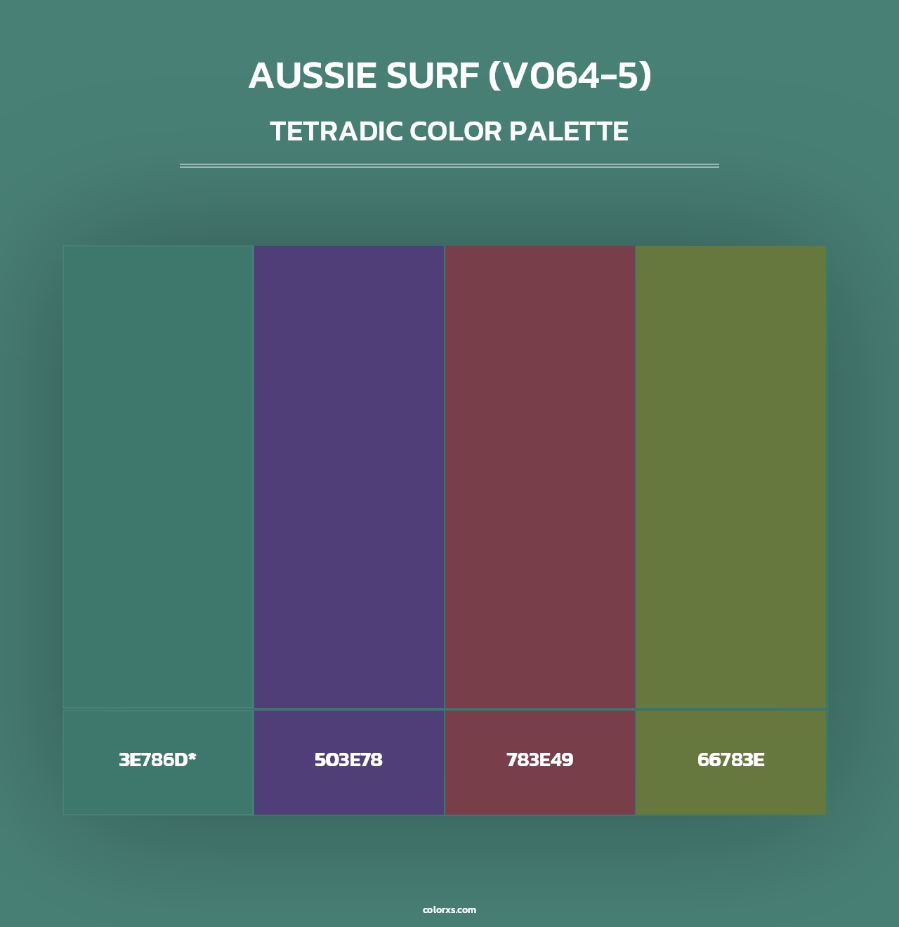 Aussie Surf (V064-5) - Tetradic Color Palette