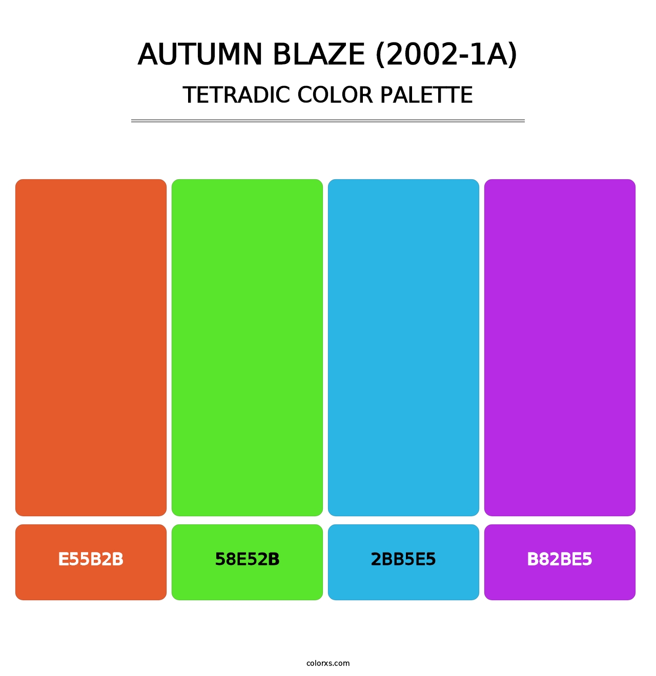 Autumn Blaze (2002-1A) - Tetradic Color Palette