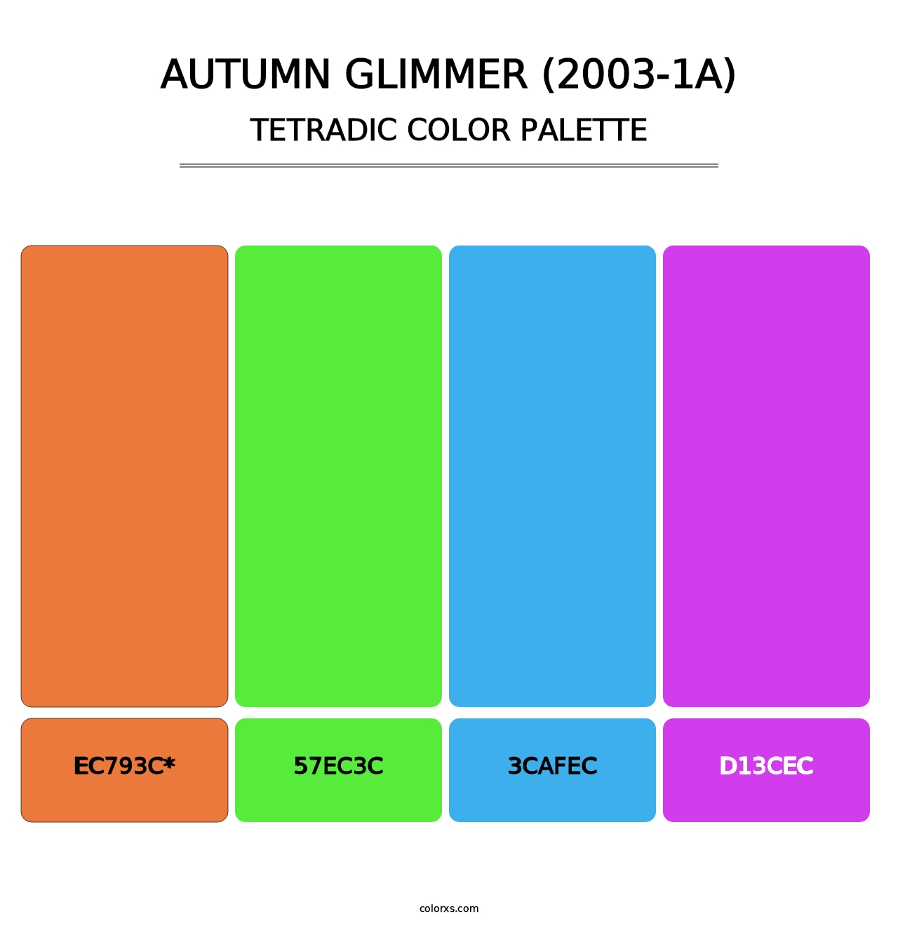 Autumn Glimmer (2003-1A) - Tetradic Color Palette