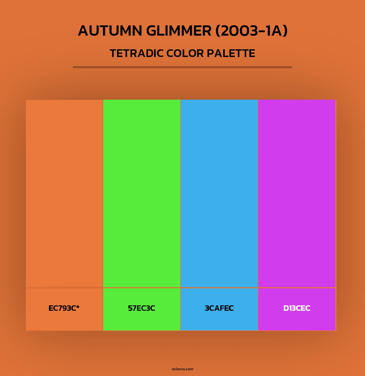 Autumn Glimmer (2003-1A) - Tetradic Color Palette