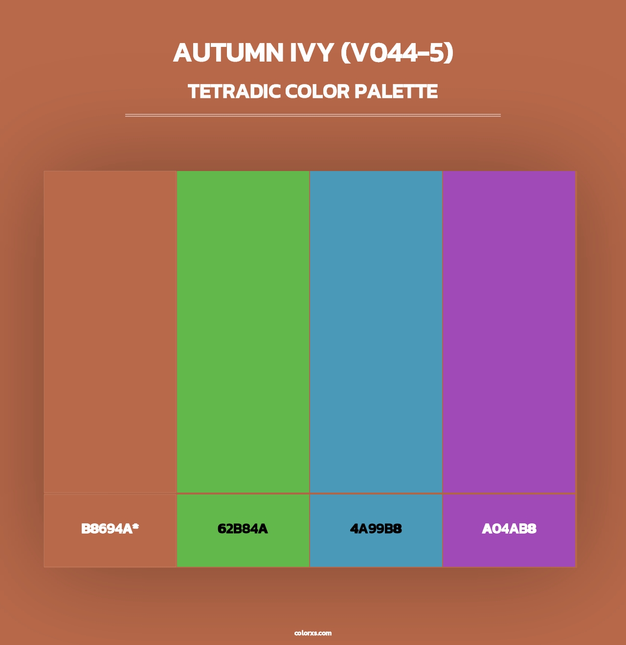 Autumn Ivy (V044-5) - Tetradic Color Palette
