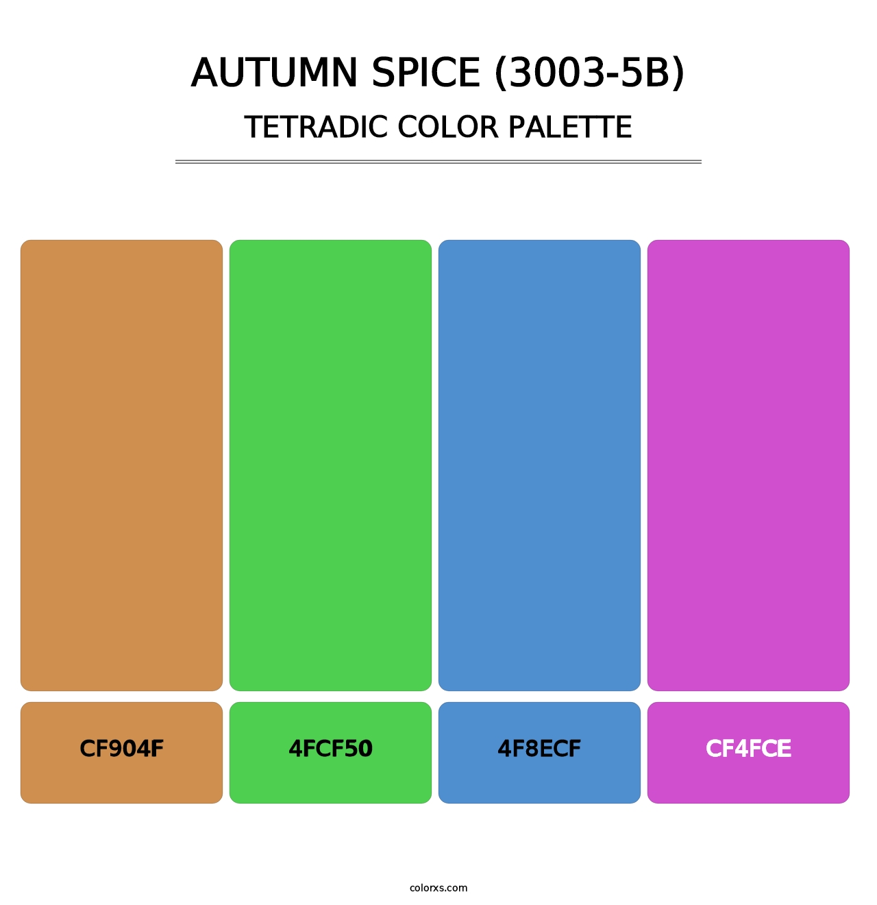 Autumn Spice (3003-5B) - Tetradic Color Palette