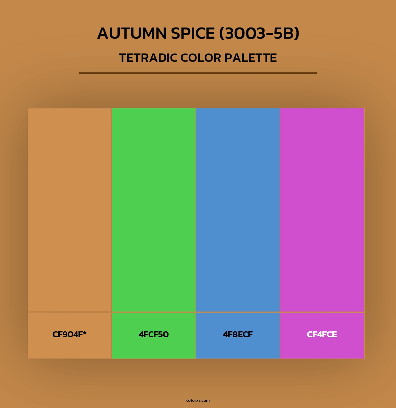 Autumn Spice (3003-5B) - Tetradic Color Palette