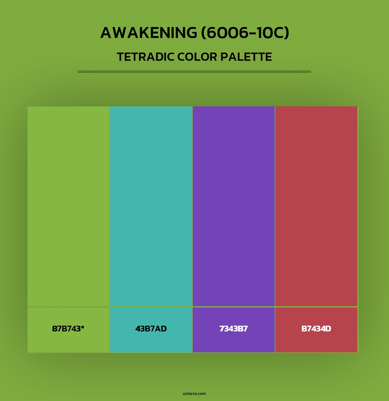 Awakening (6006-10C) - Tetradic Color Palette
