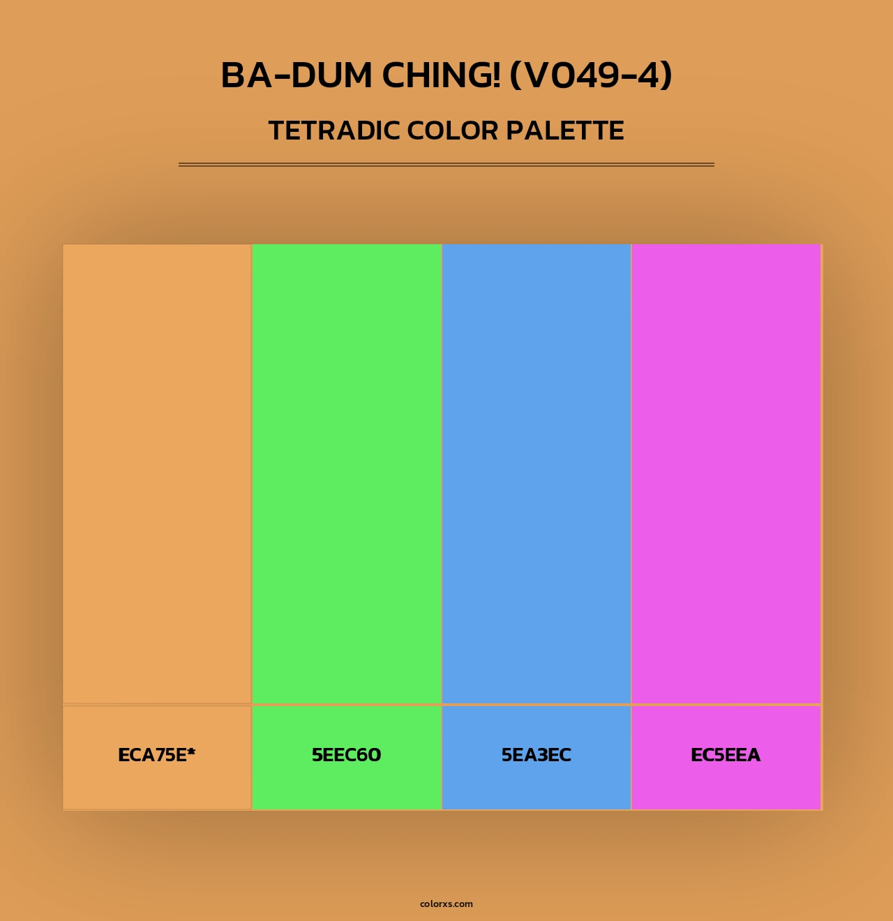 Ba-Dum Ching! (V049-4) - Tetradic Color Palette