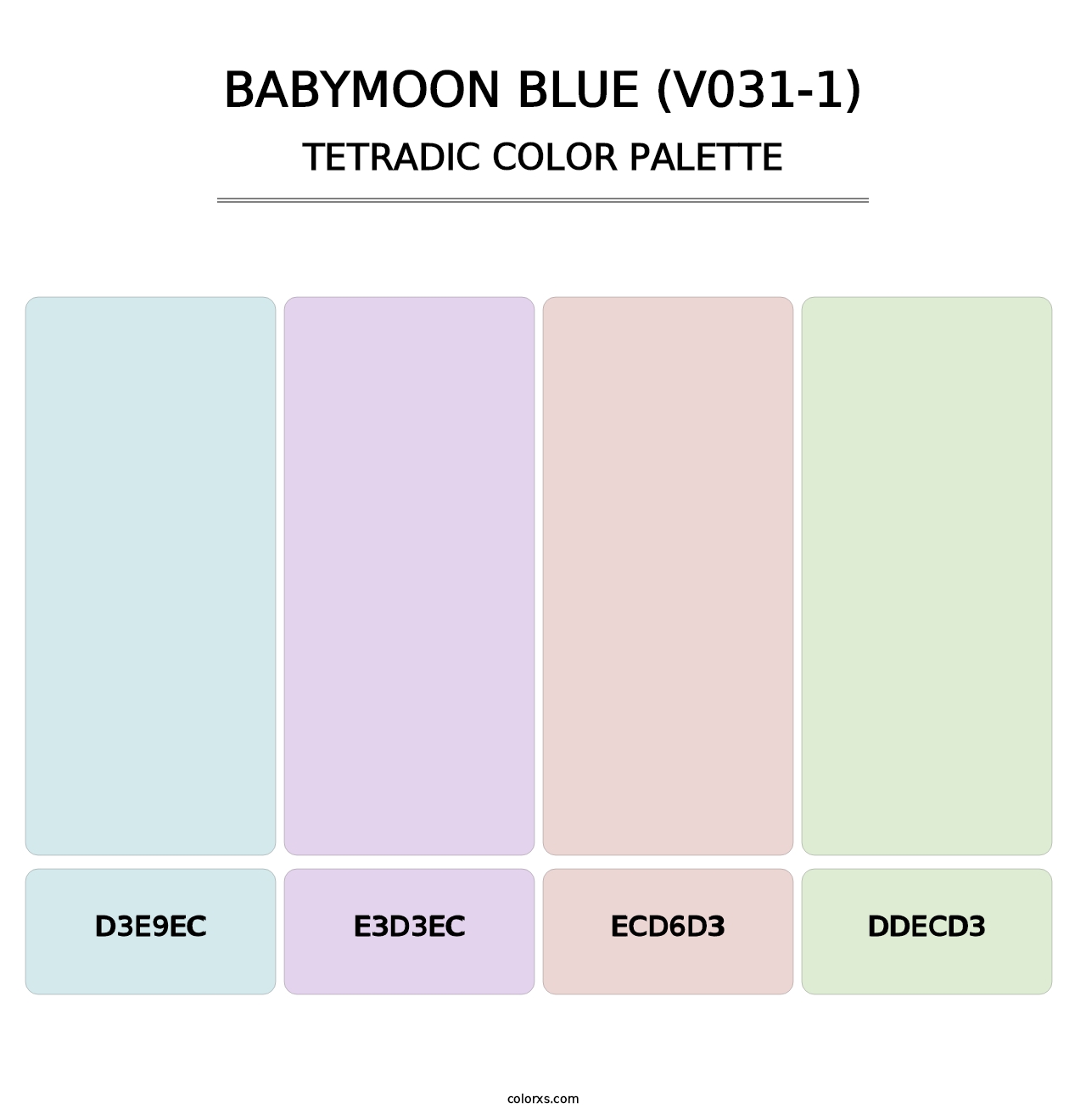 Babymoon Blue (V031-1) - Tetradic Color Palette