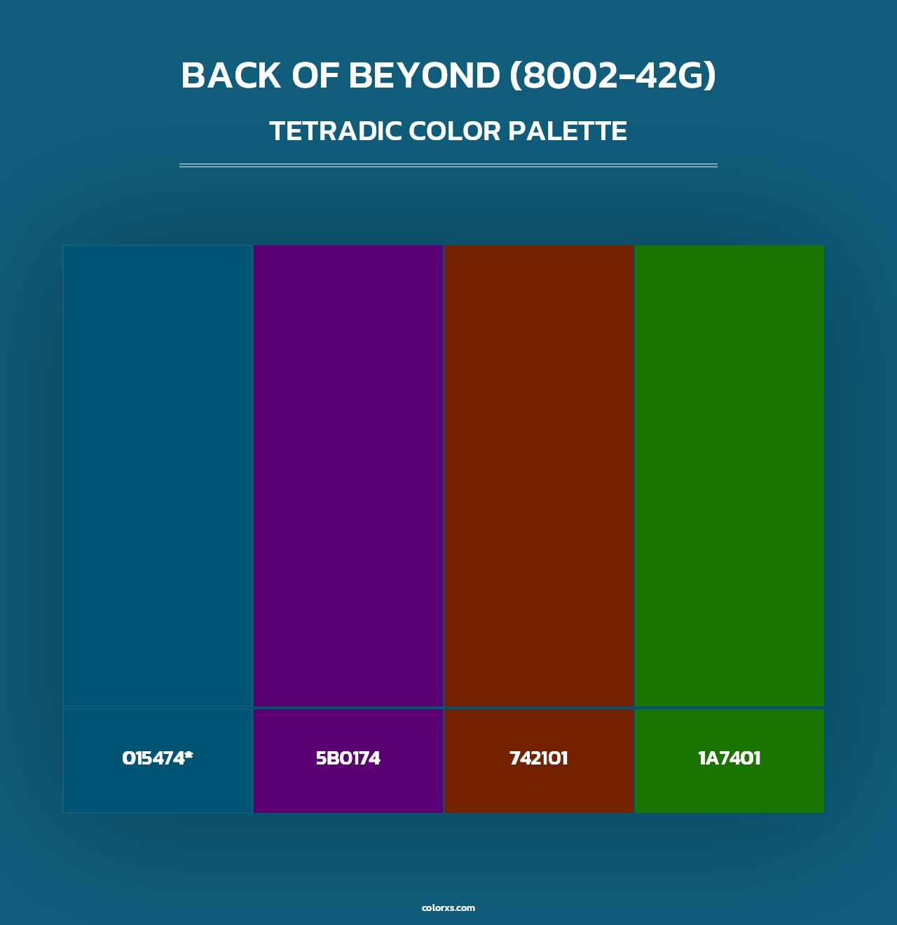 Back of Beyond (8002-42G) - Tetradic Color Palette