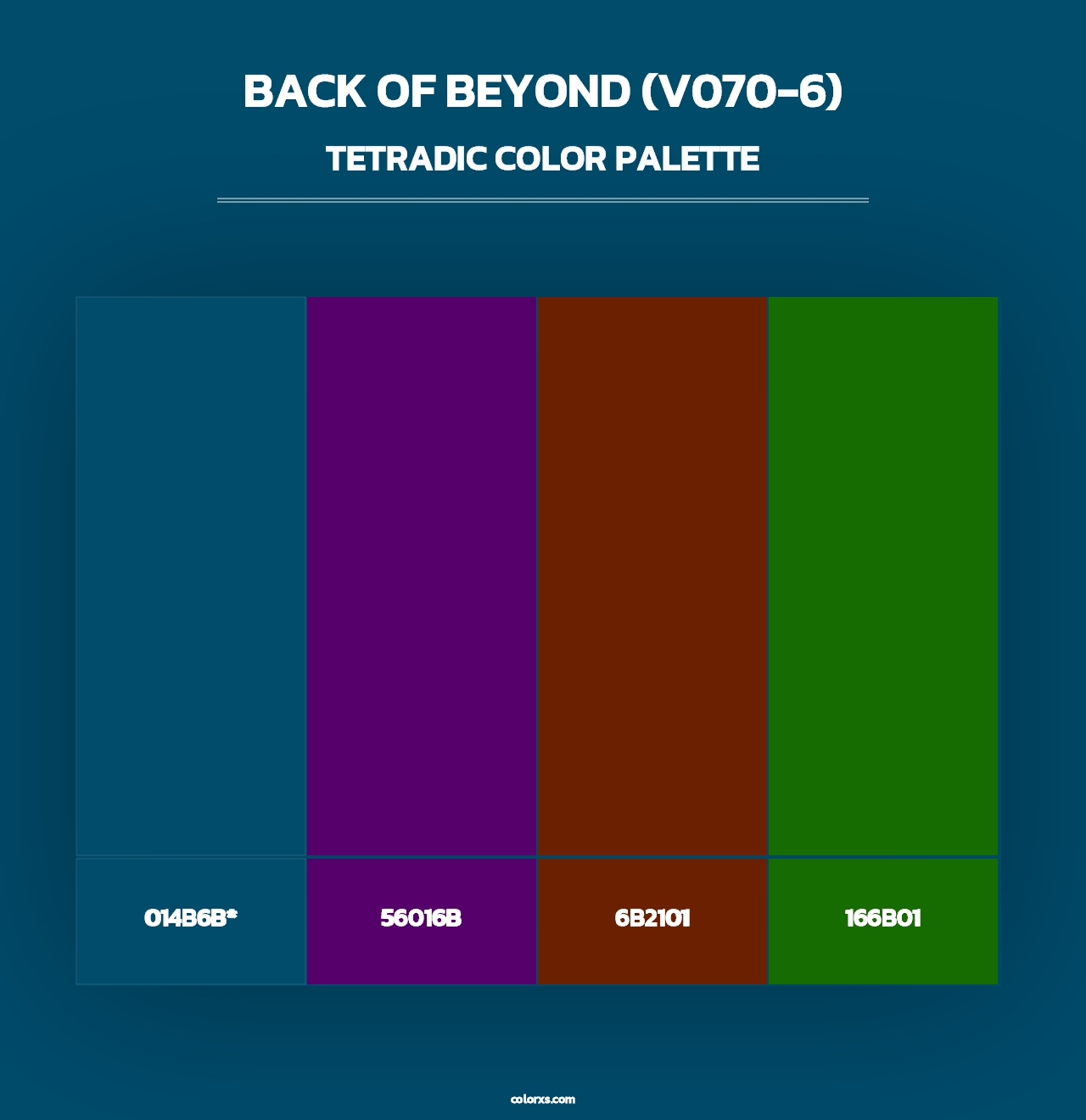 Back of Beyond (V070-6) - Tetradic Color Palette