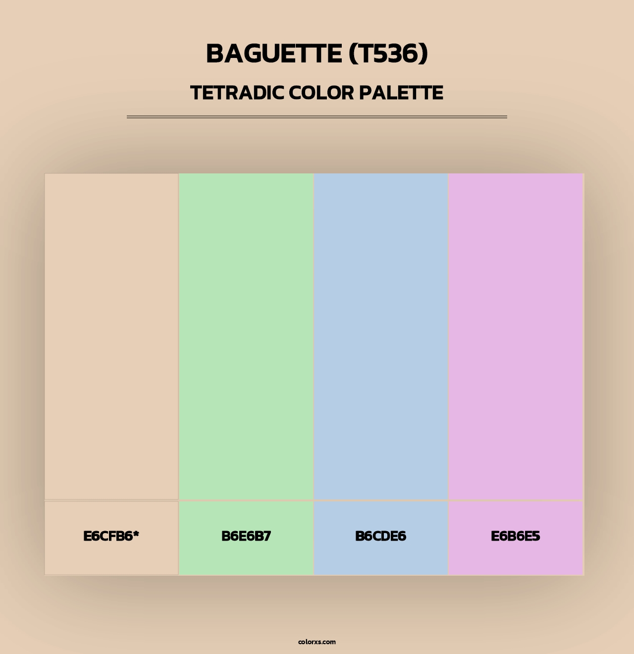 Baguette (T536) - Tetradic Color Palette