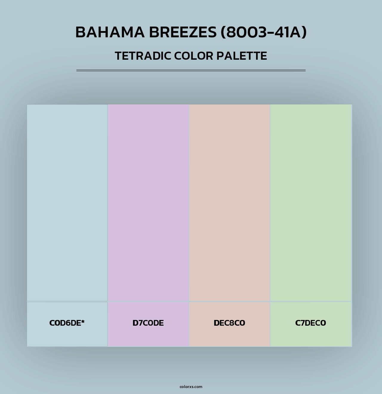 Bahama Breezes (8003-41A) - Tetradic Color Palette