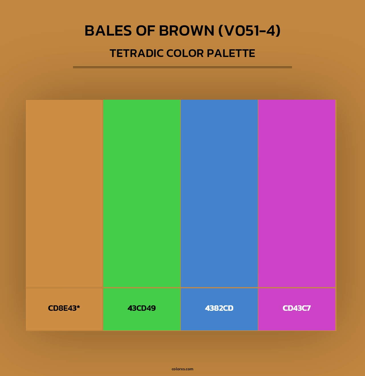 Bales of Brown (V051-4) - Tetradic Color Palette
