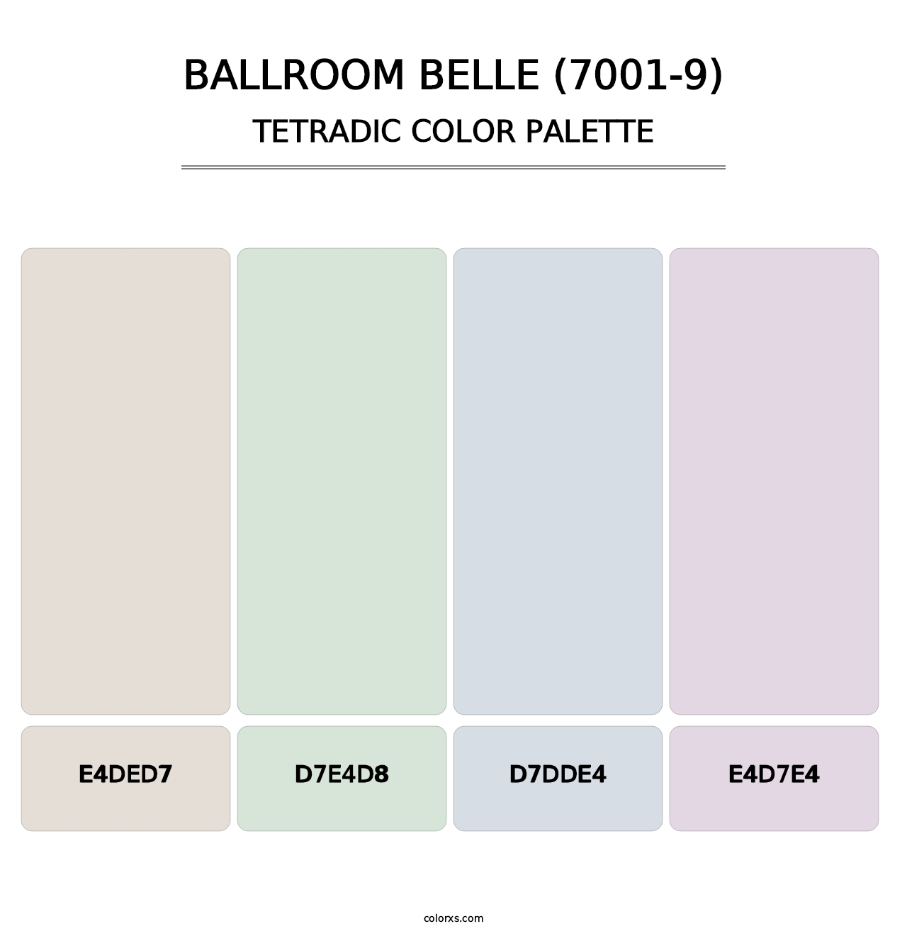 Ballroom Belle (7001-9) - Tetradic Color Palette
