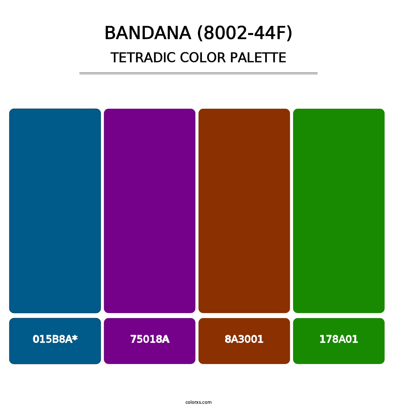 Bandana (8002-44F) - Tetradic Color Palette