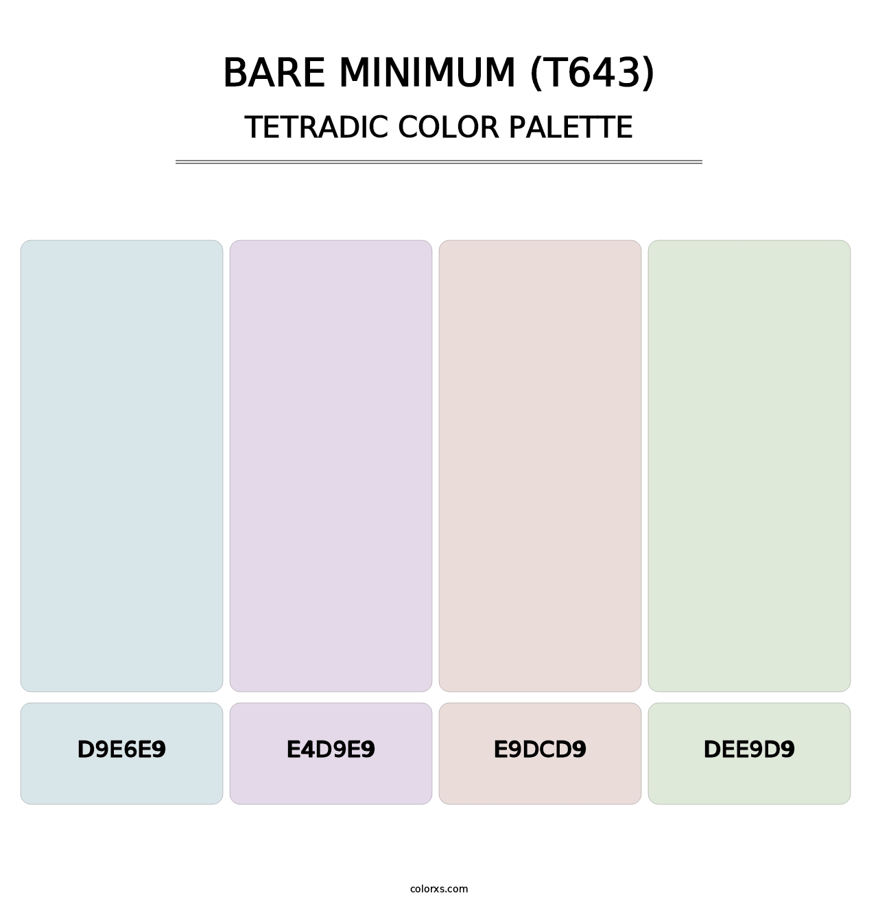 Bare Minimum (T643) - Tetradic Color Palette