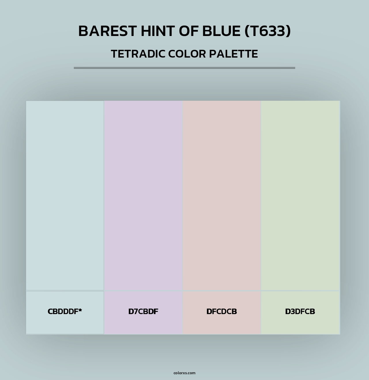 Barest Hint of Blue (T633) - Tetradic Color Palette