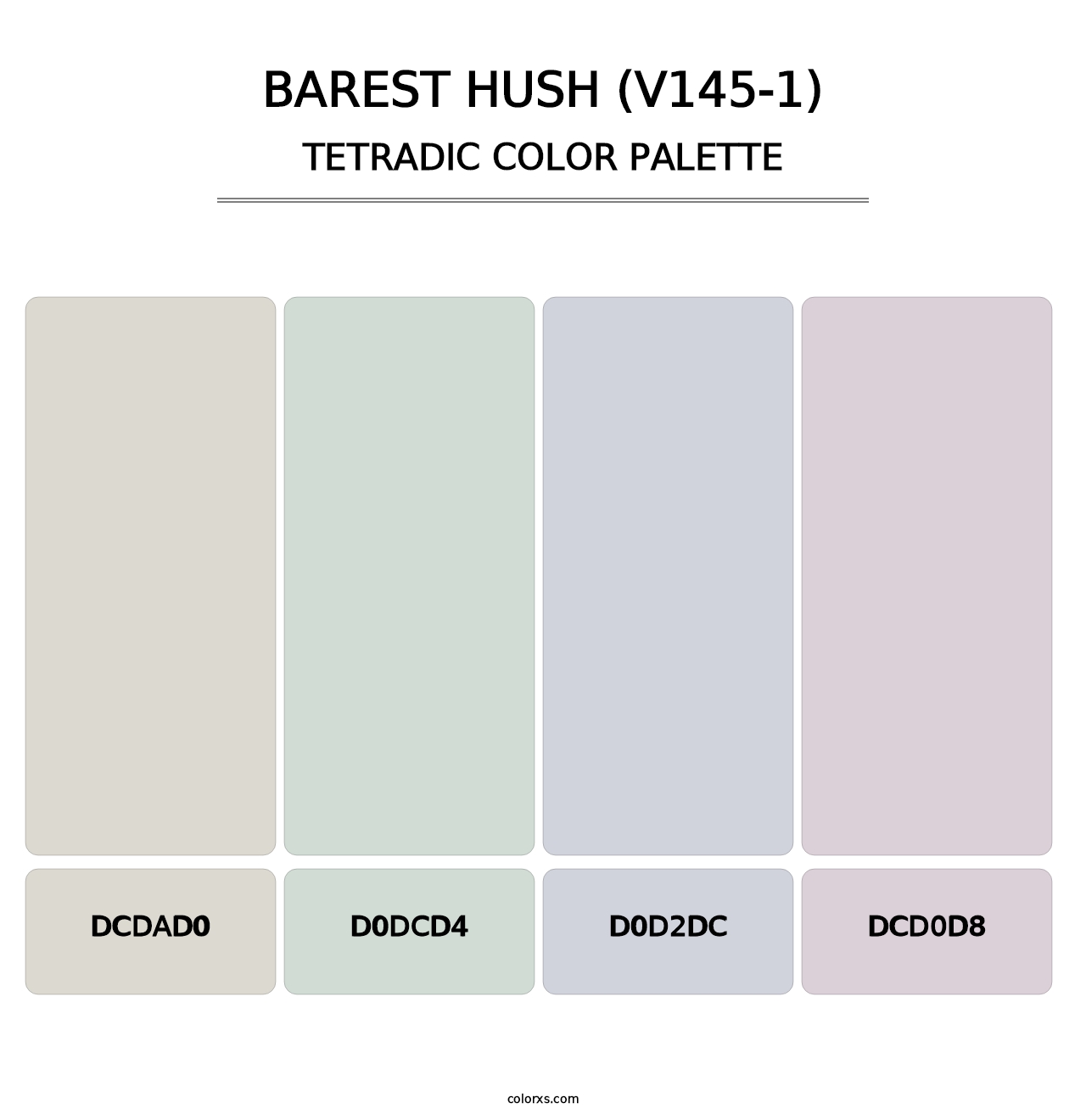 Barest Hush (V145-1) - Tetradic Color Palette