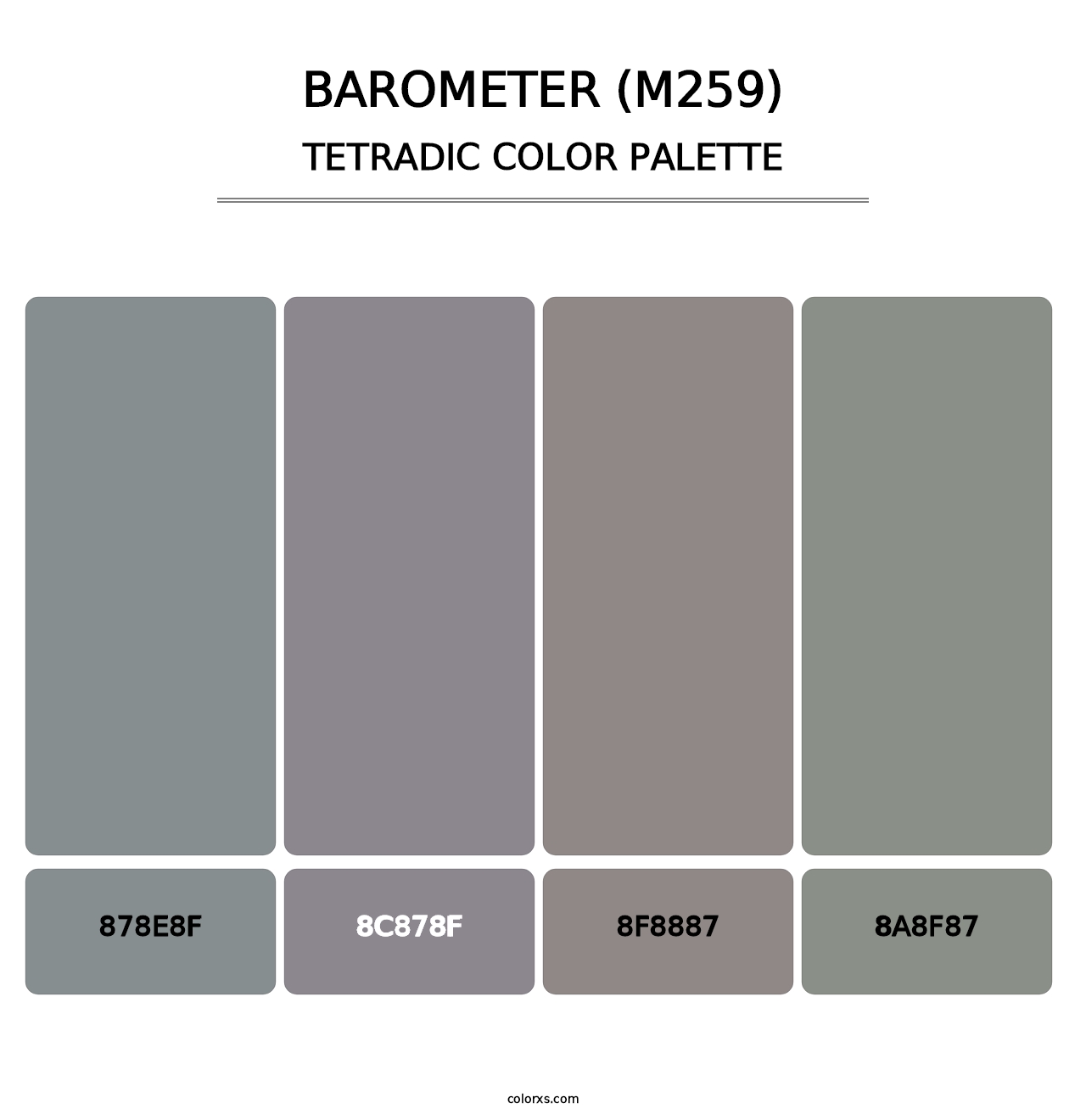Barometer (M259) - Tetradic Color Palette
