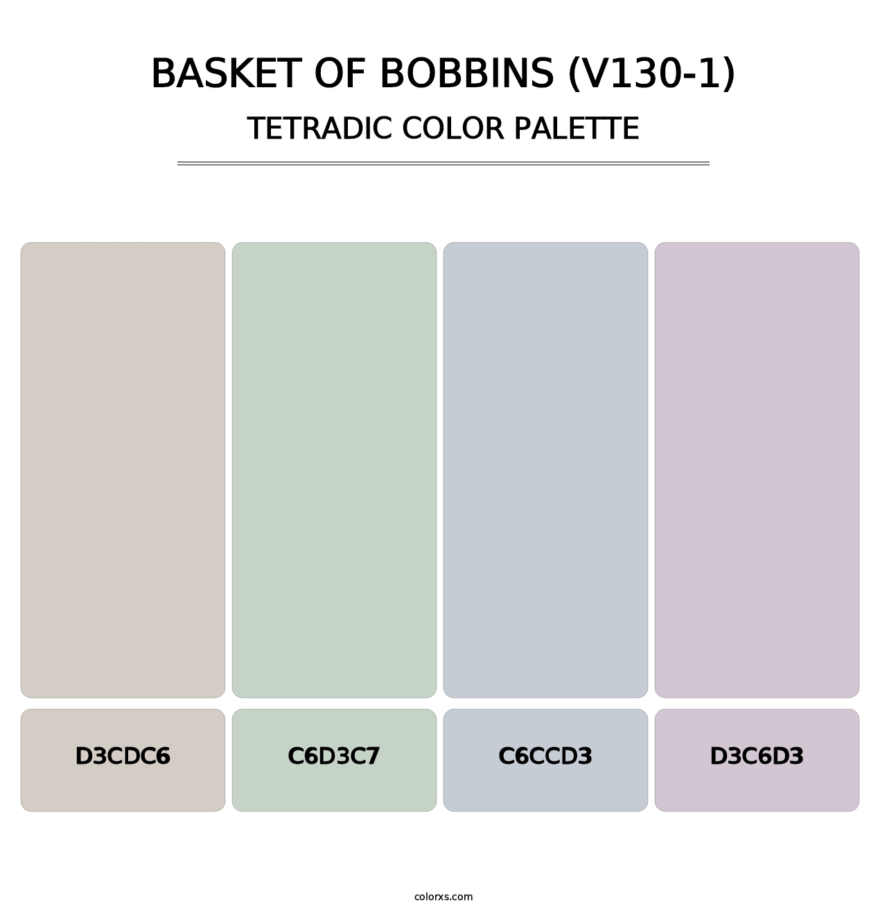 Basket of Bobbins (V130-1) - Tetradic Color Palette