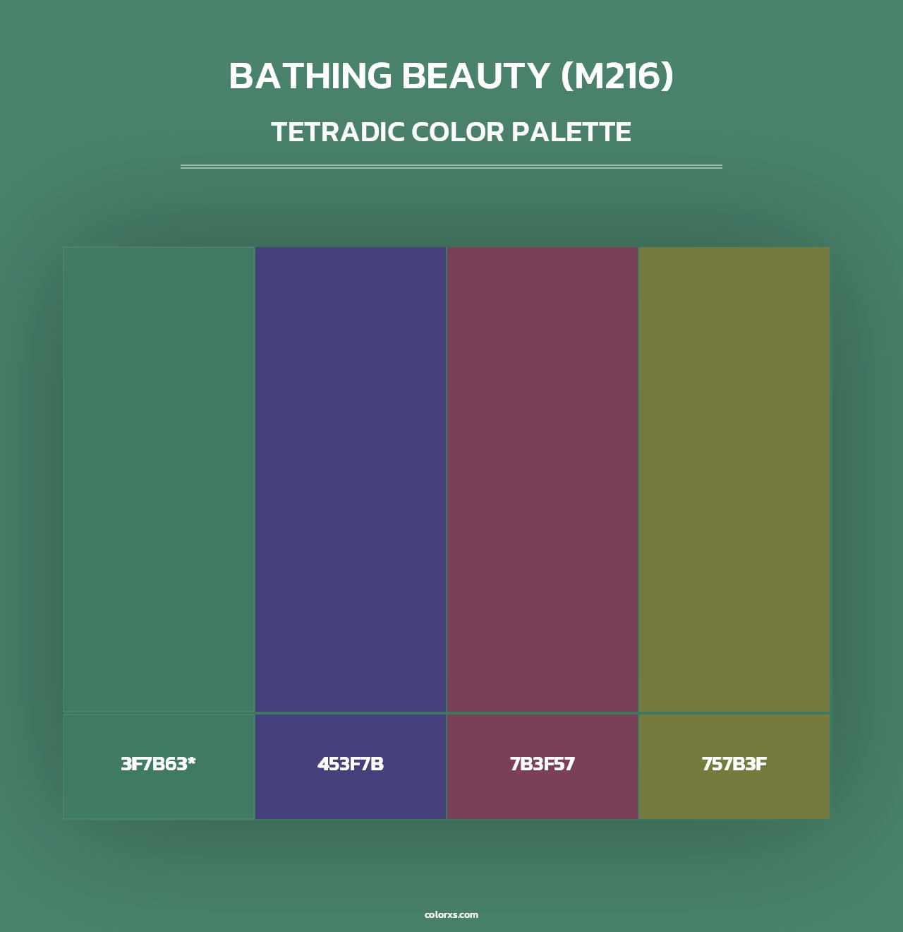Bathing Beauty (M216) - Tetradic Color Palette