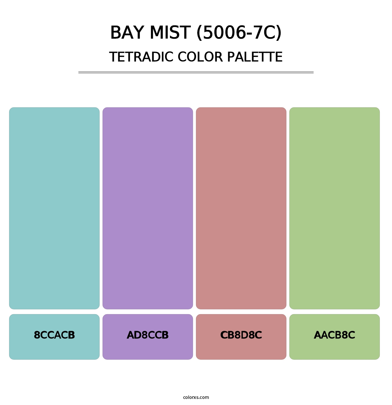 Bay Mist (5006-7C) - Tetradic Color Palette
