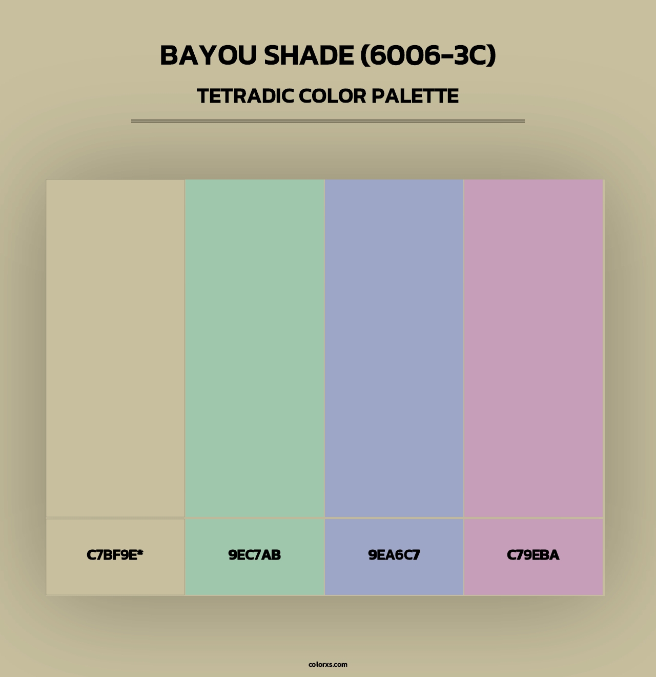 Bayou Shade (6006-3C) - Tetradic Color Palette