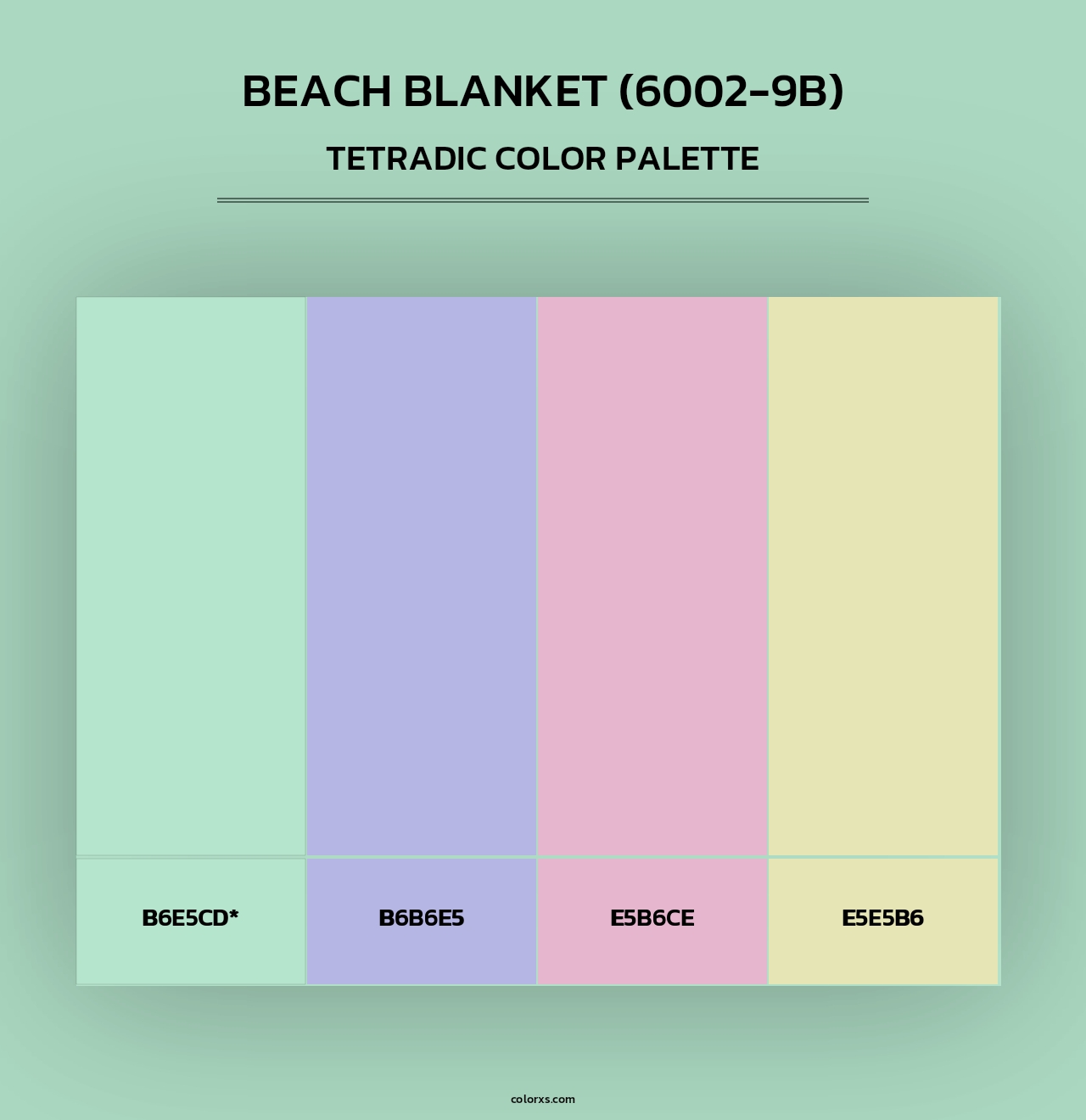 Beach Blanket (6002-9B) - Tetradic Color Palette